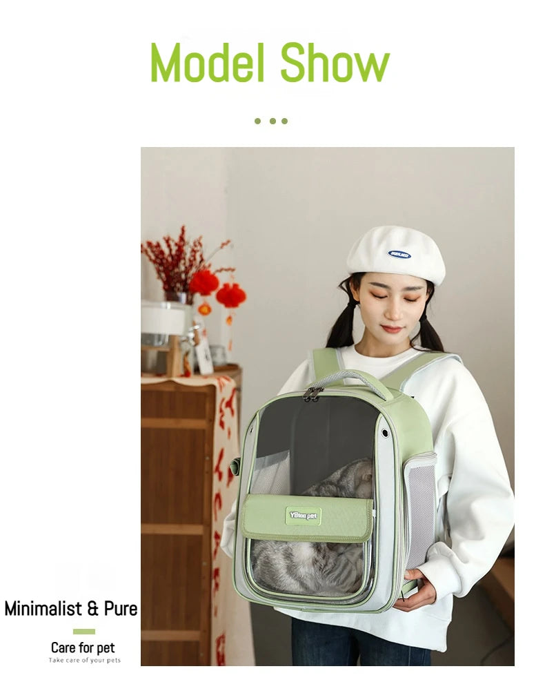 Foldable Oxford Pet Carrier Backpack