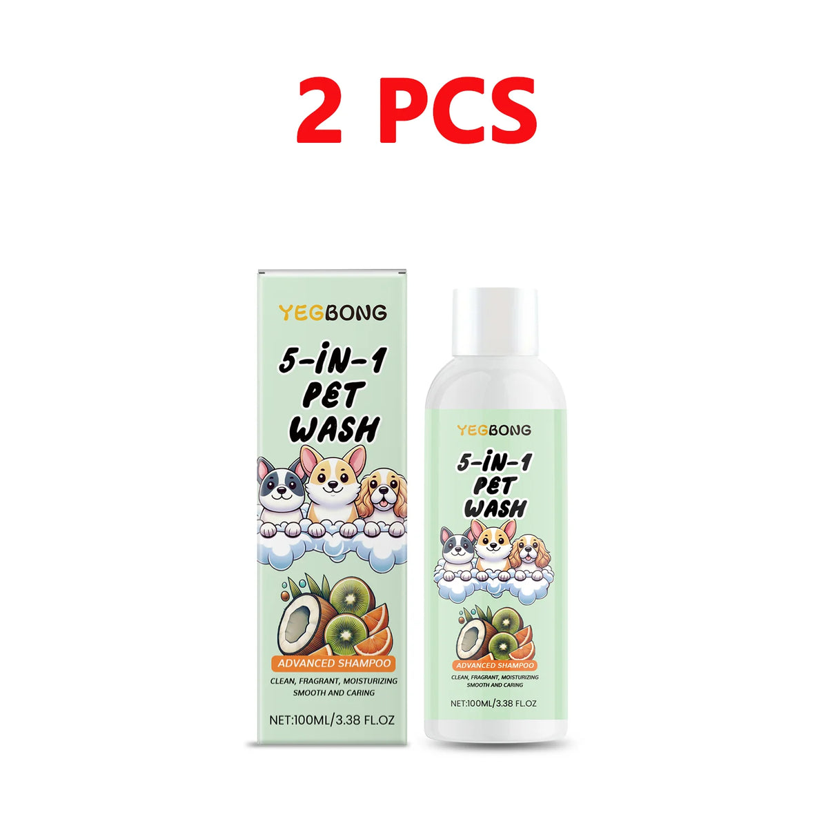 YEGBONG Coconut-Scented Dog Shampoo, 100 ml, Multipack Options