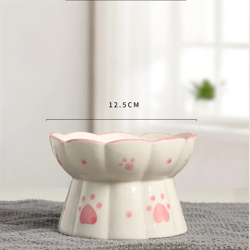 Elevated Ceramic Bowl for Cats & Small Dogs