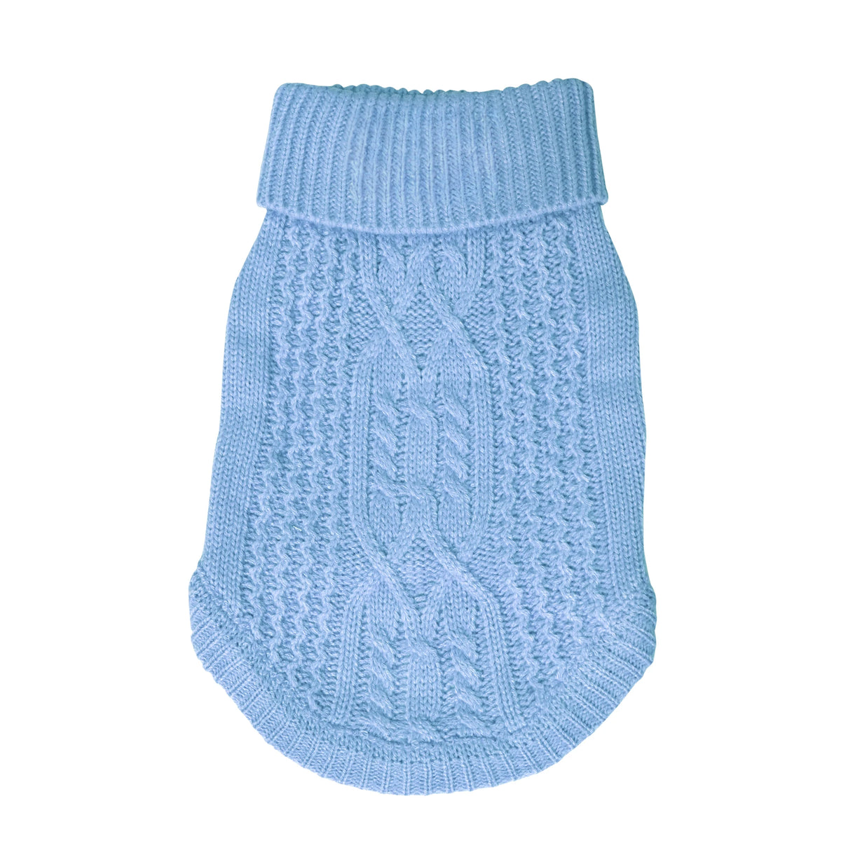 Cable-Knit Pet Turtleneck Sweater