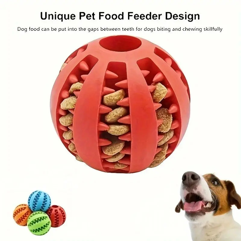 Rubber Treat Ball for Dogs in Three Sizes
