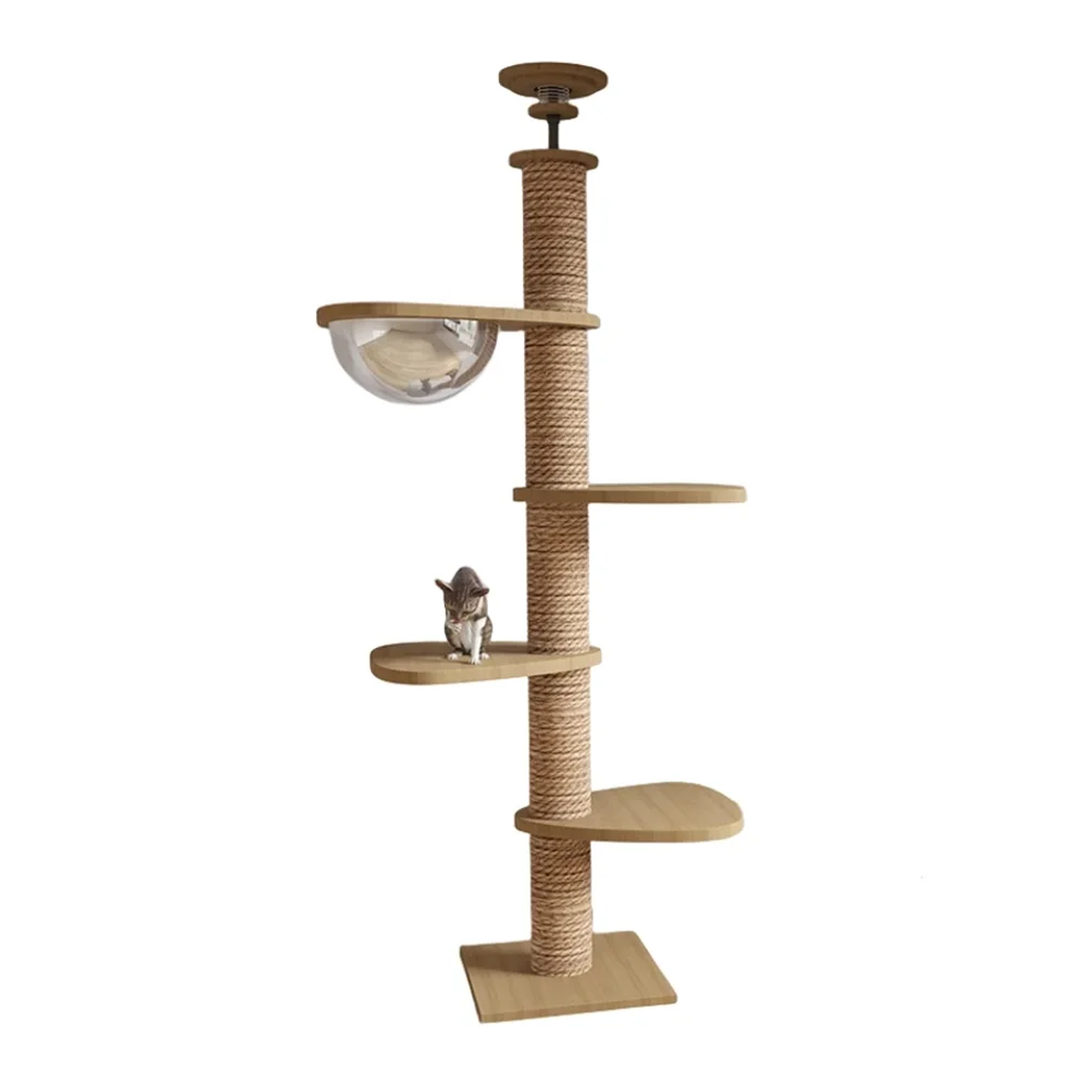 Adjustable Floor-to-Ceiling Cat Tower, 250–270 cm