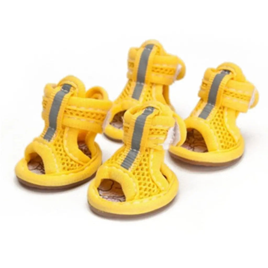 Open-Toe Mesh Dog Sandals, Set of 4