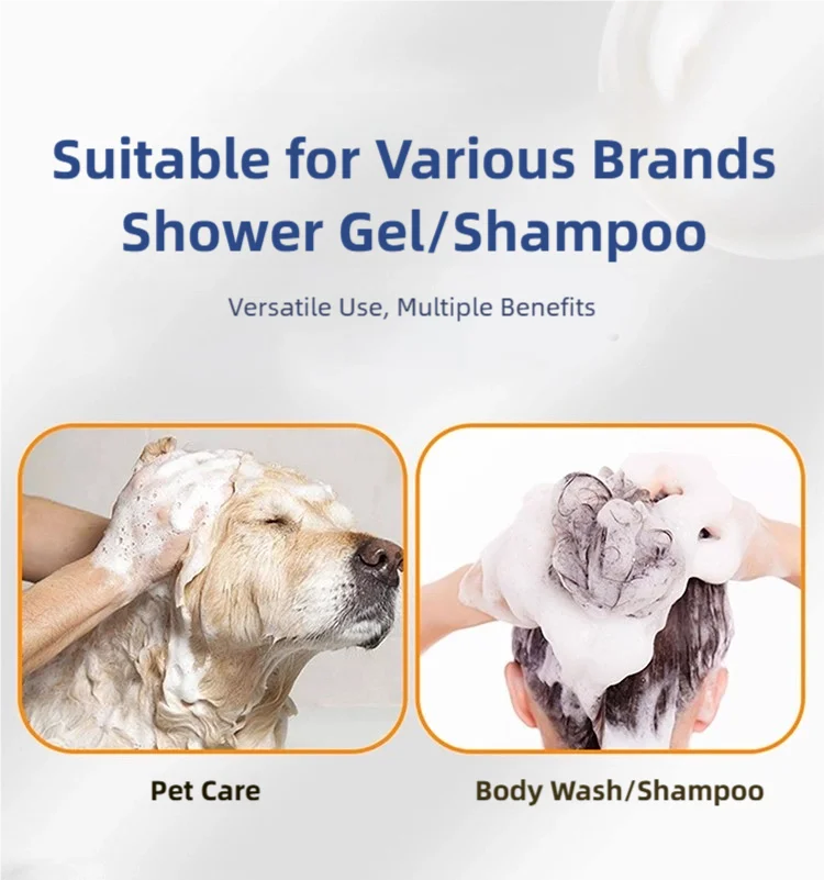 Rechargeable Pet Shampoo Foam Dispenser, Blue