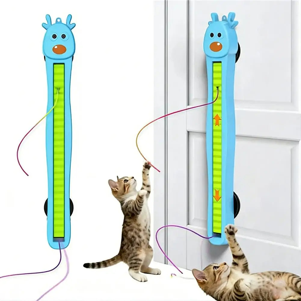 Automatic Flying-String Cat Toy with Suction Mount