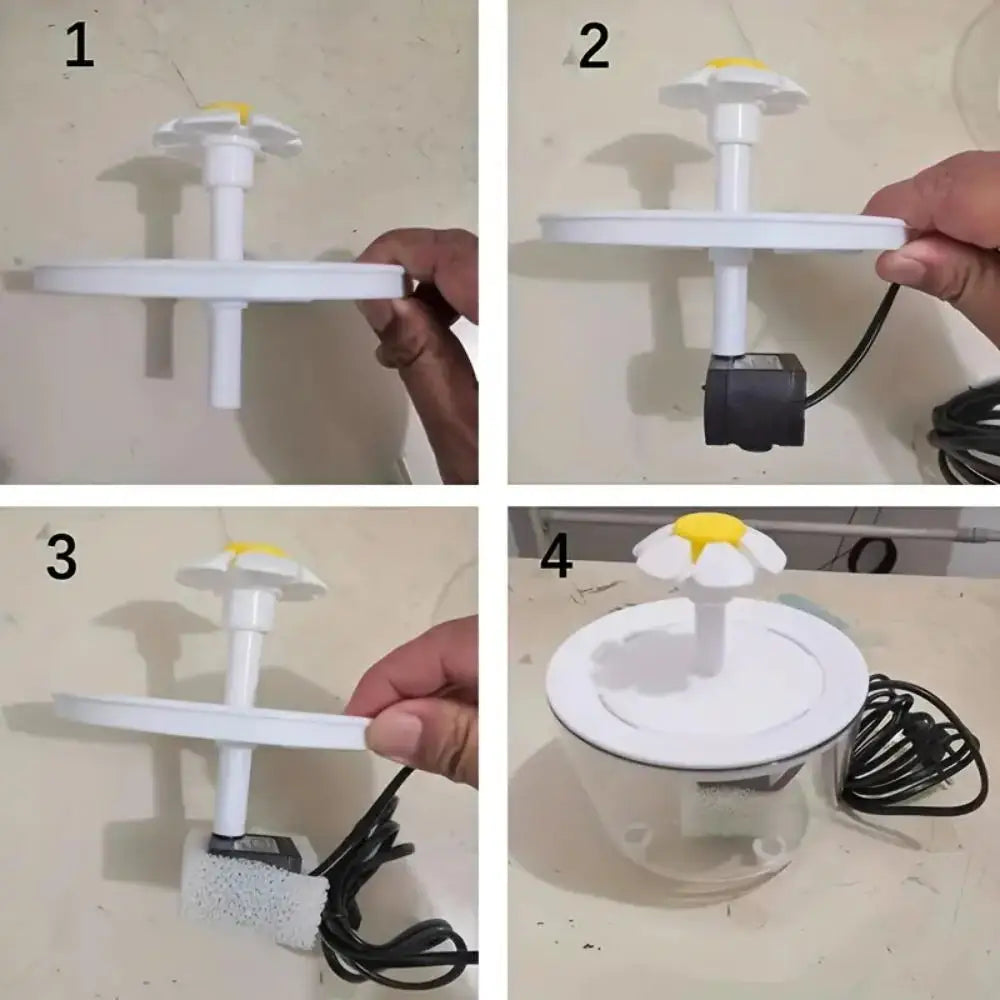 1.2L Compact Pet Water Fountain, Lotus & Spout Styles