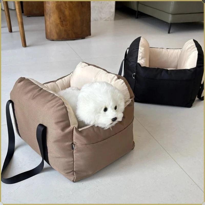 Bolstered Travel Bed with Carry Handles for Small Dogs
