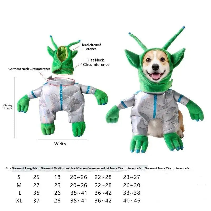 Alien Spacesuit Costume for Cats & Dogs