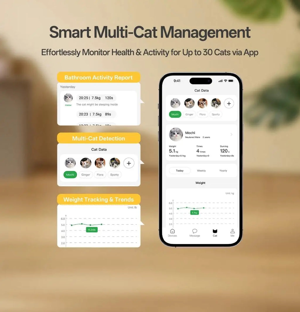 Open-Front Self-Cleaning Cat Litter Box with App Control