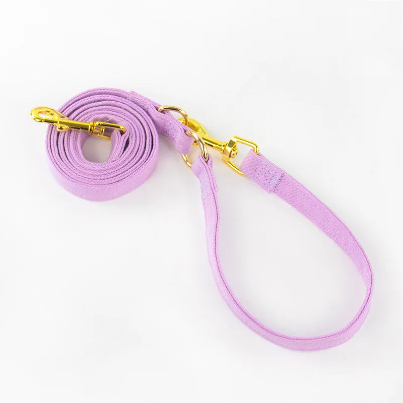 Suede-Look Pet Harness & Coordinating Leash Set