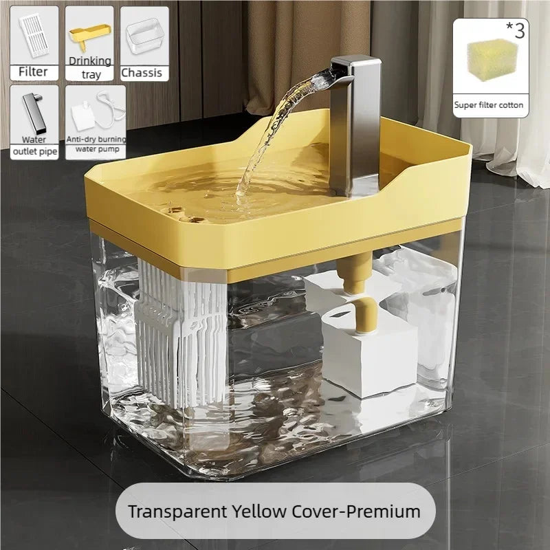 1.5L USB Pet Water Fountain with Filter & Pump