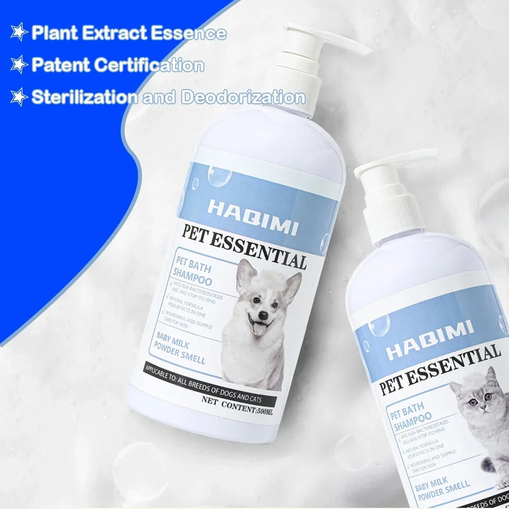 HAQIMI Pet Bath Shampoo, 500 ml, Dog or Cat Option