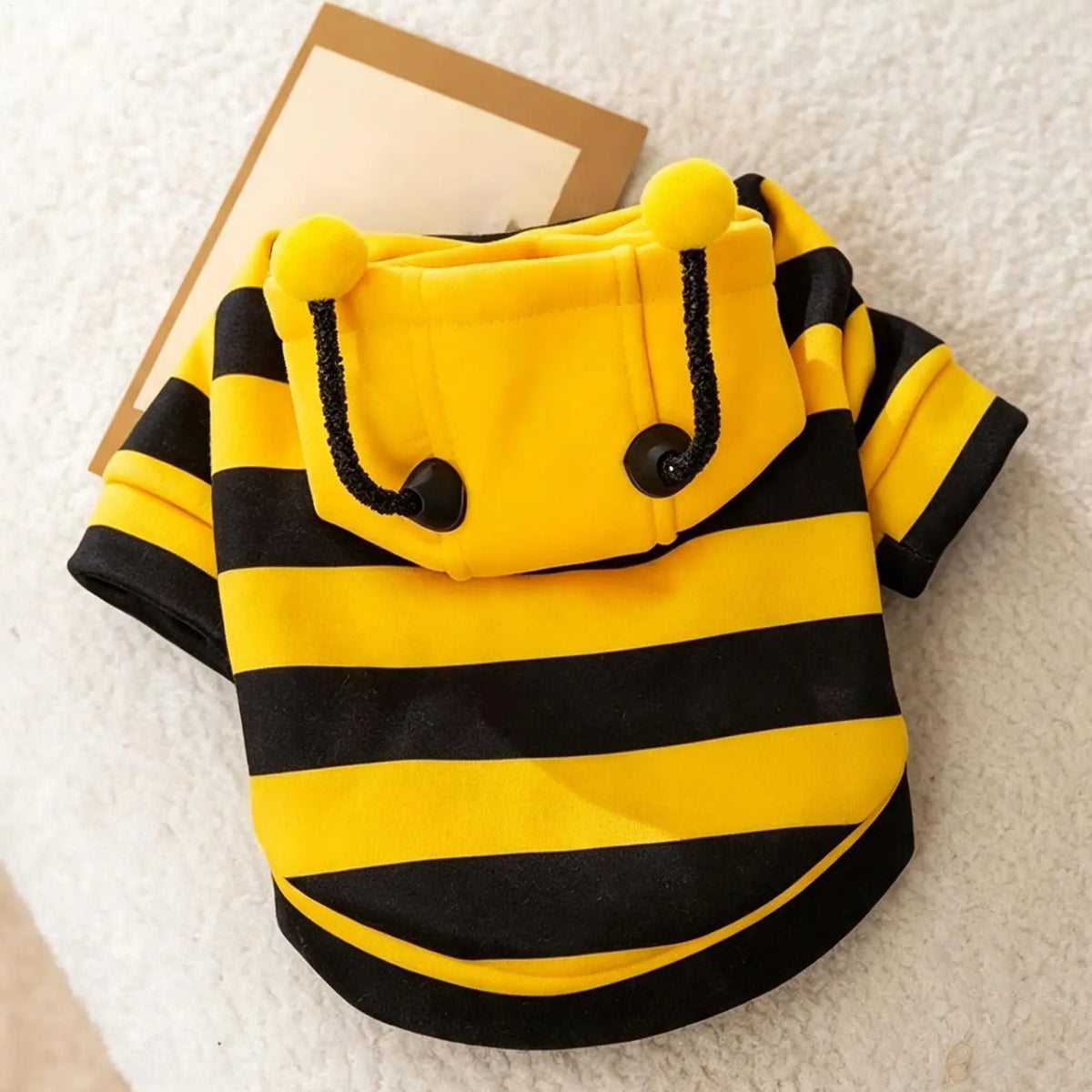 Striped Bee Costume Hoodie for Cats & Small Dogs