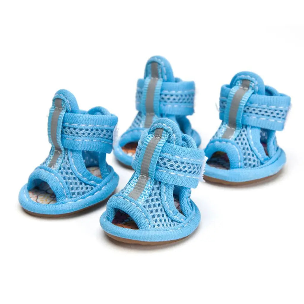 Open-Toe Mesh Dog Sandals, Set of 4