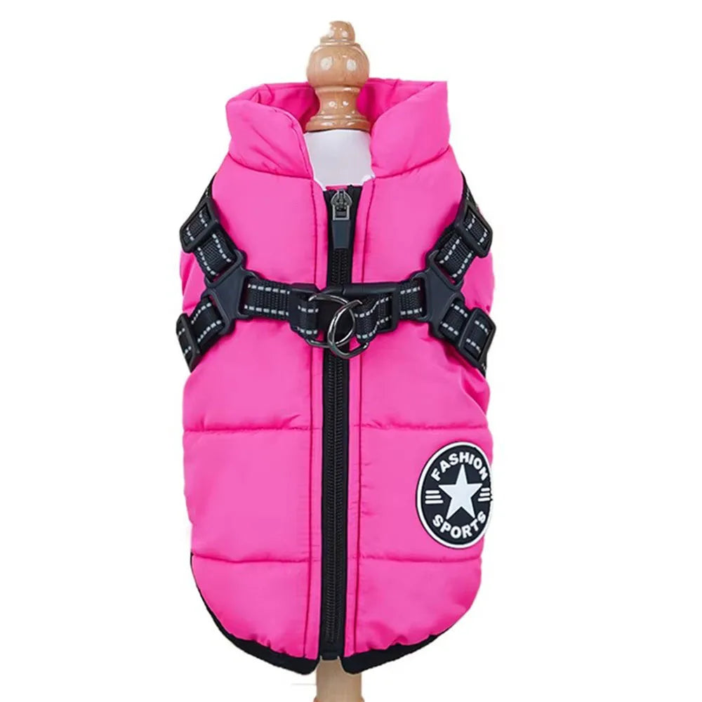 Quilted Zip-Back Pet Vest with Adjustable Straps