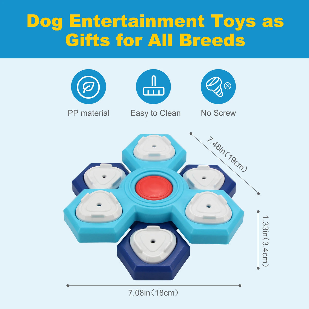 Spinning-Layer Dog Treat Puzzle in Three Options