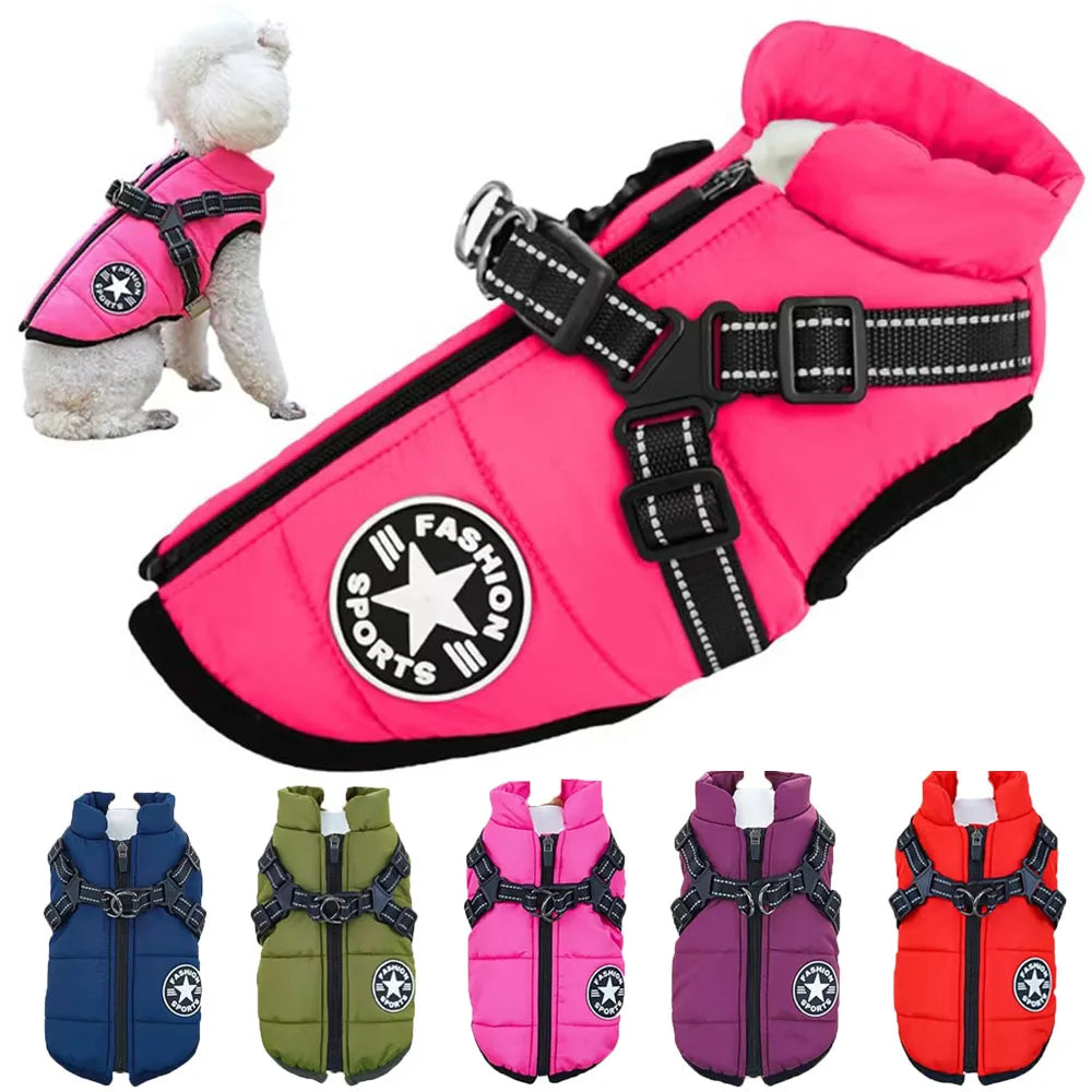 Quilted Zip-Back Pet Vest with Adjustable Straps