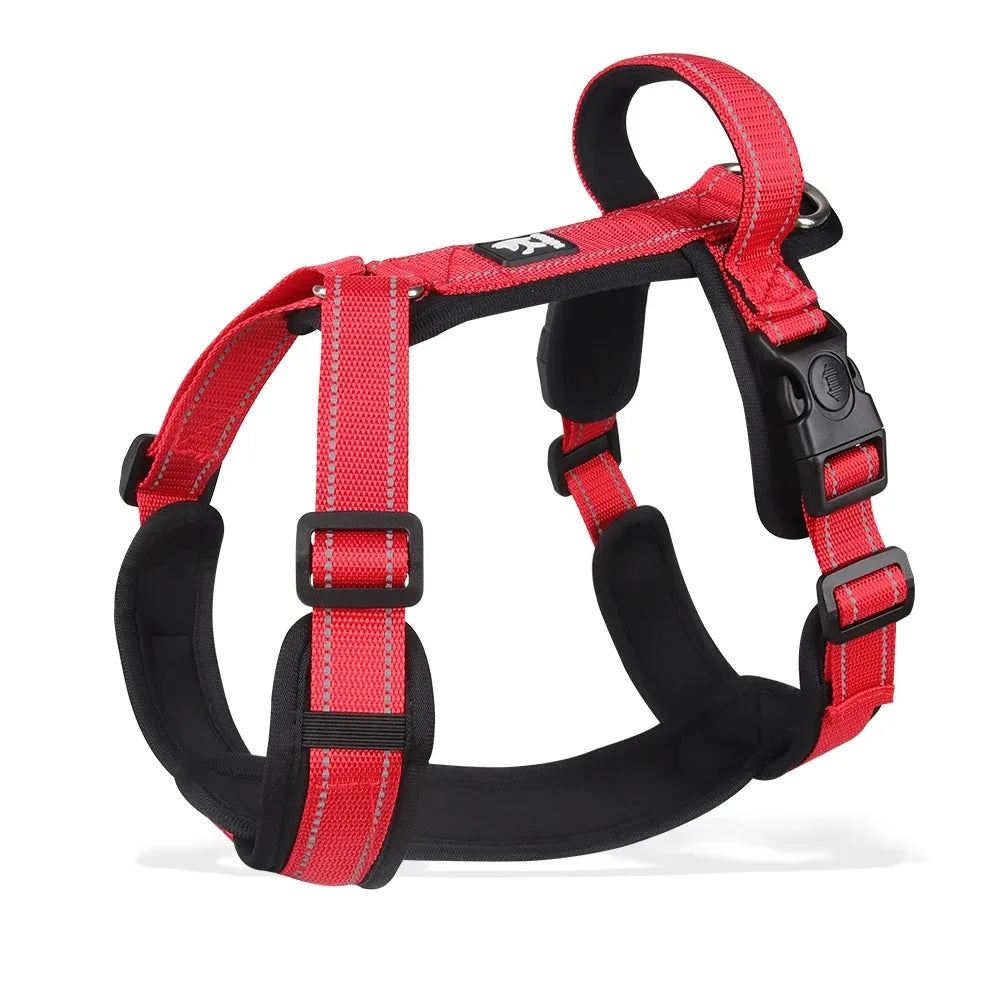 Adjustable Padded Dog Harness with Reflective Stitching