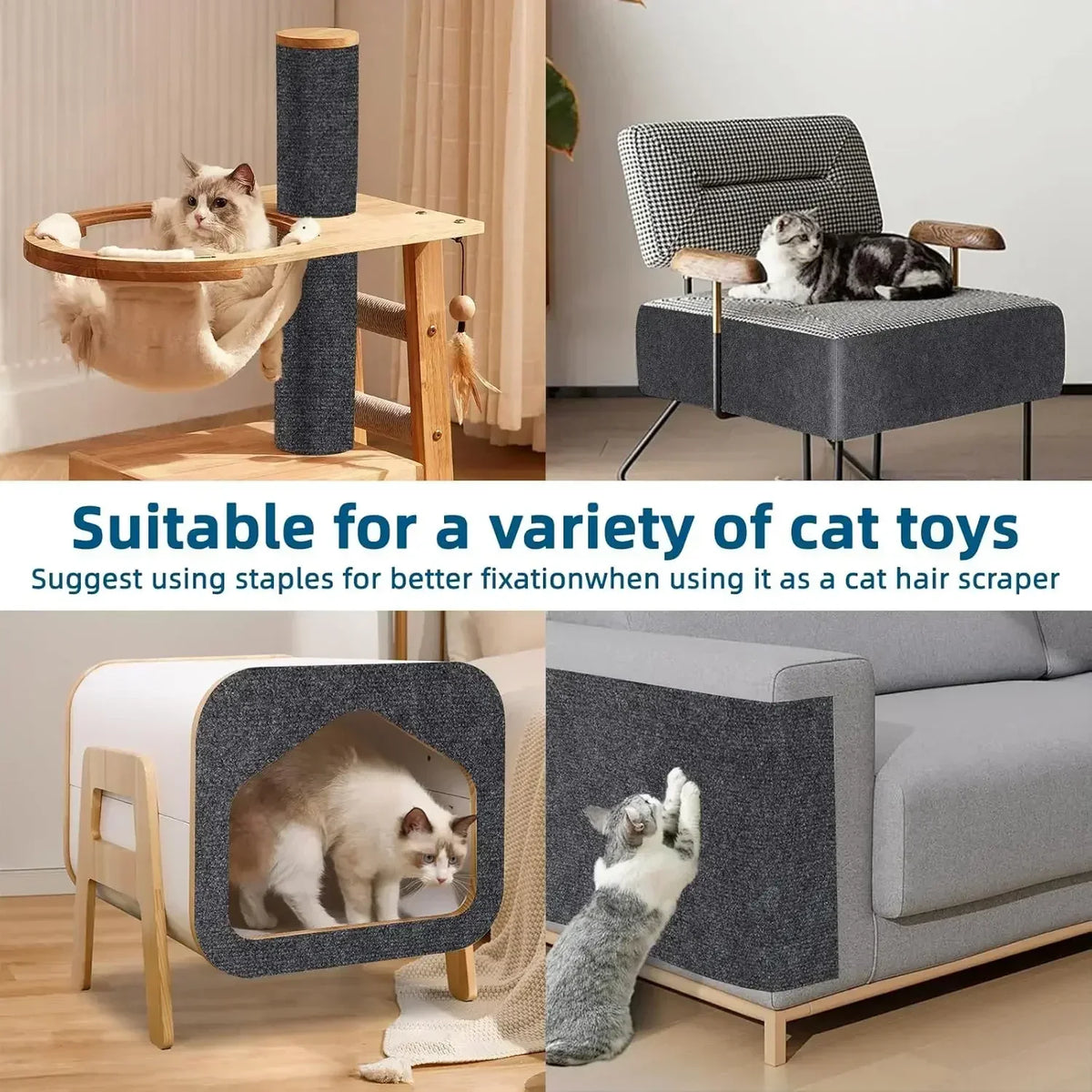 Self-Adhesive Cat Scratching Mat, Cut-to-Fit