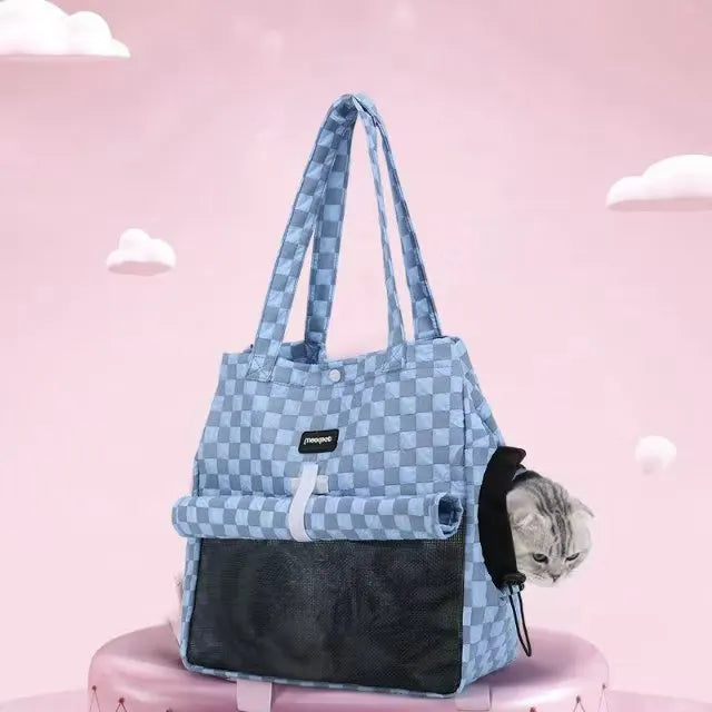 Cat Carrier Shoulder Backpack with Button Closure