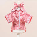 Satin-Look Pet Pajama Shirt with Contrast Piping
