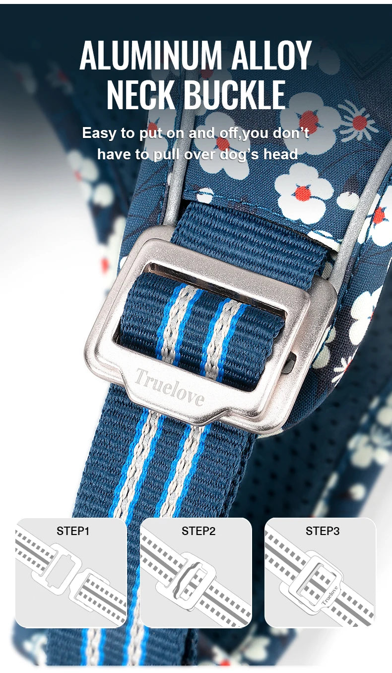 TRUELOVE Floral Padded Dog Harness, TLH5656
