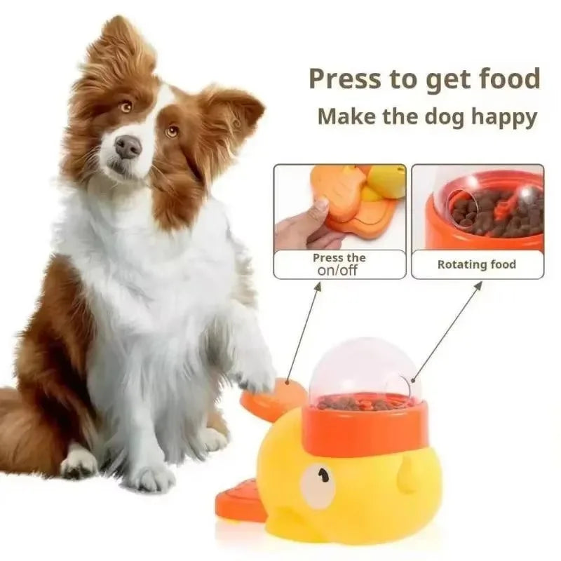 Duck-Shaped Dog Treat Dispenser Toy