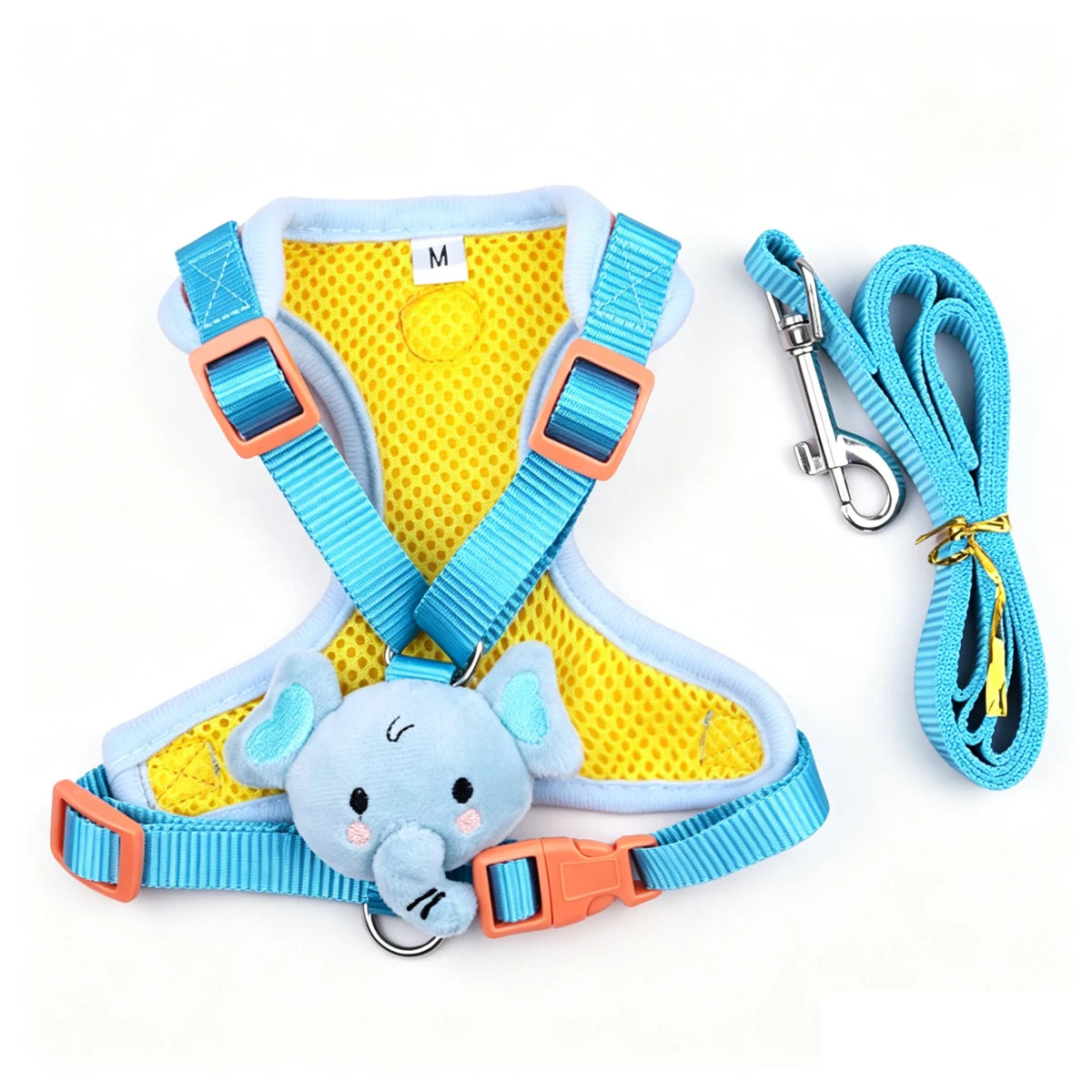 Animal-Detail Mesh Pet Harness & 150 cm Leash Set