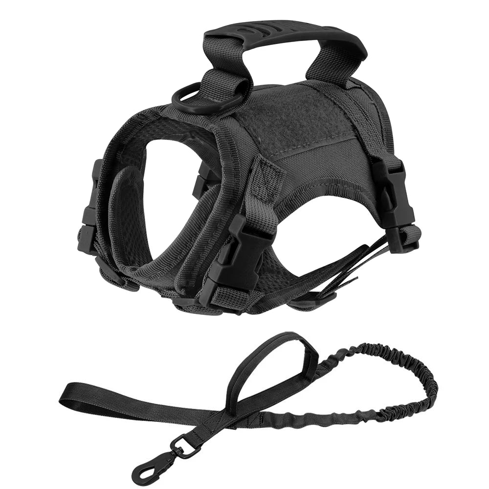 Adjustable Tactical-Style Pet Harness & Set Options