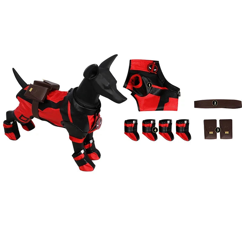 Red & Black Superhero Pet Costume