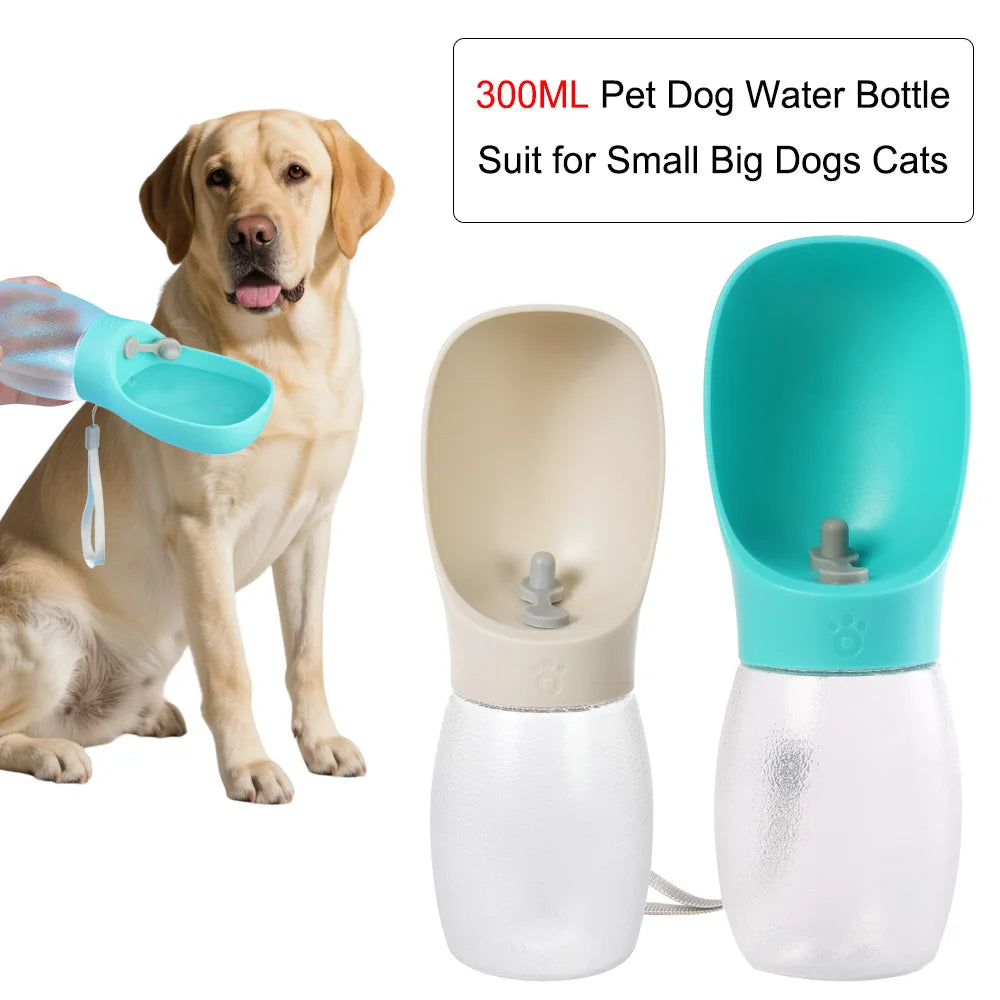 300 ml Portable Pet Water Bottle with Carry Strap
