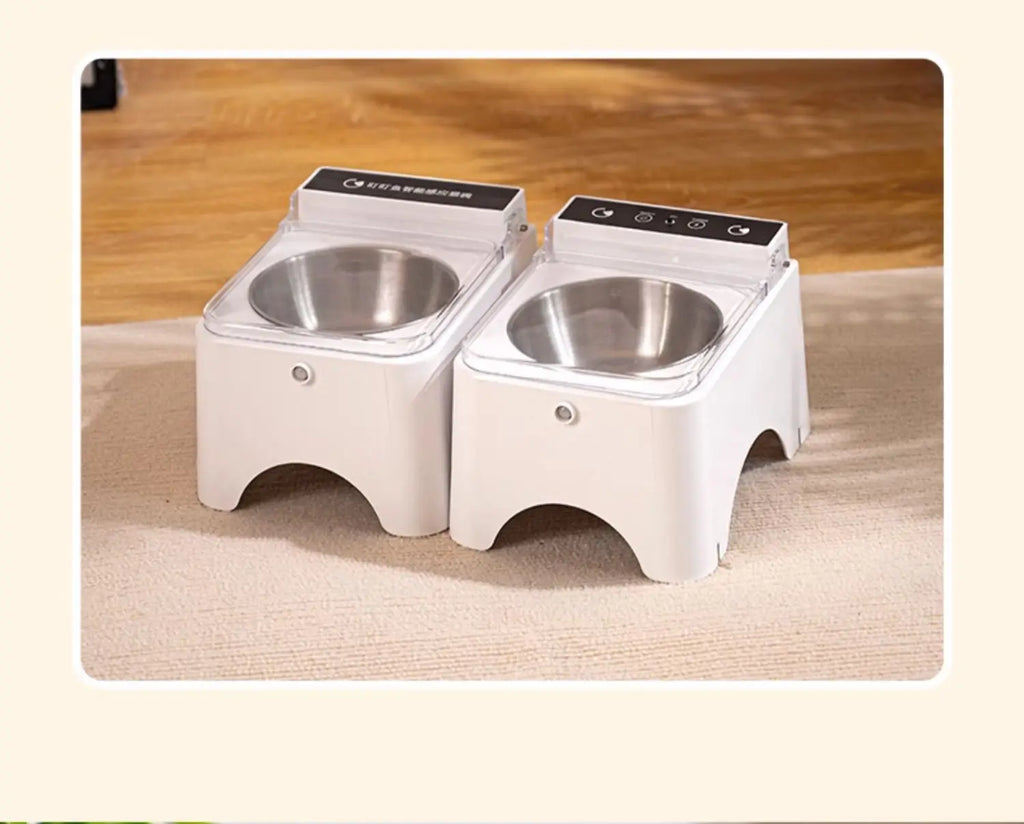 Sensor-Lid Pet Bowl, Ceramic or Stainless Steel