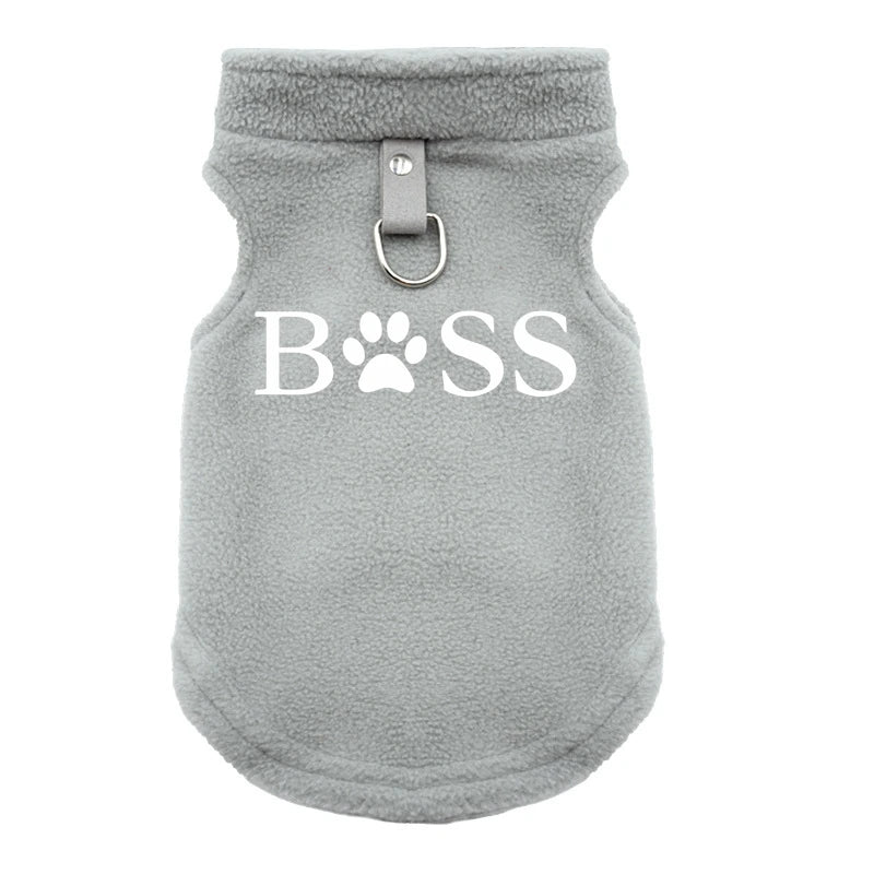 Fleece Pet Vest with Rounded Hem