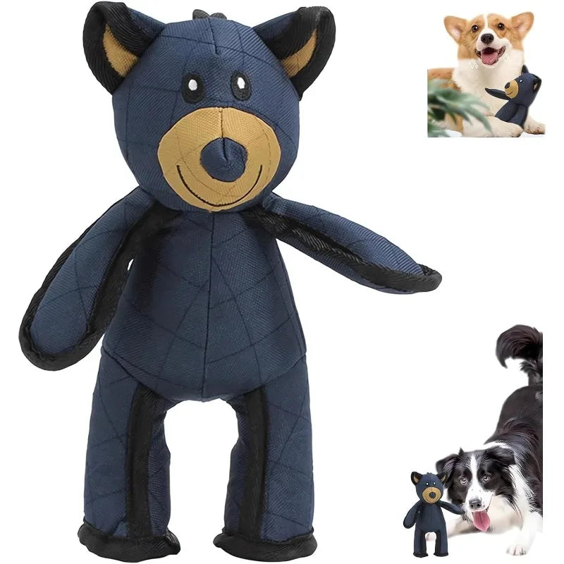 Squeaky Teddy Bear Dog Toy in Pink or Blue