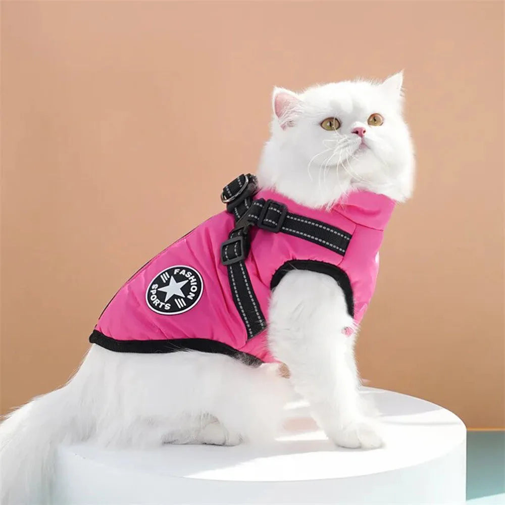 Quilted Zip-Back Pet Vest with Adjustable Straps
