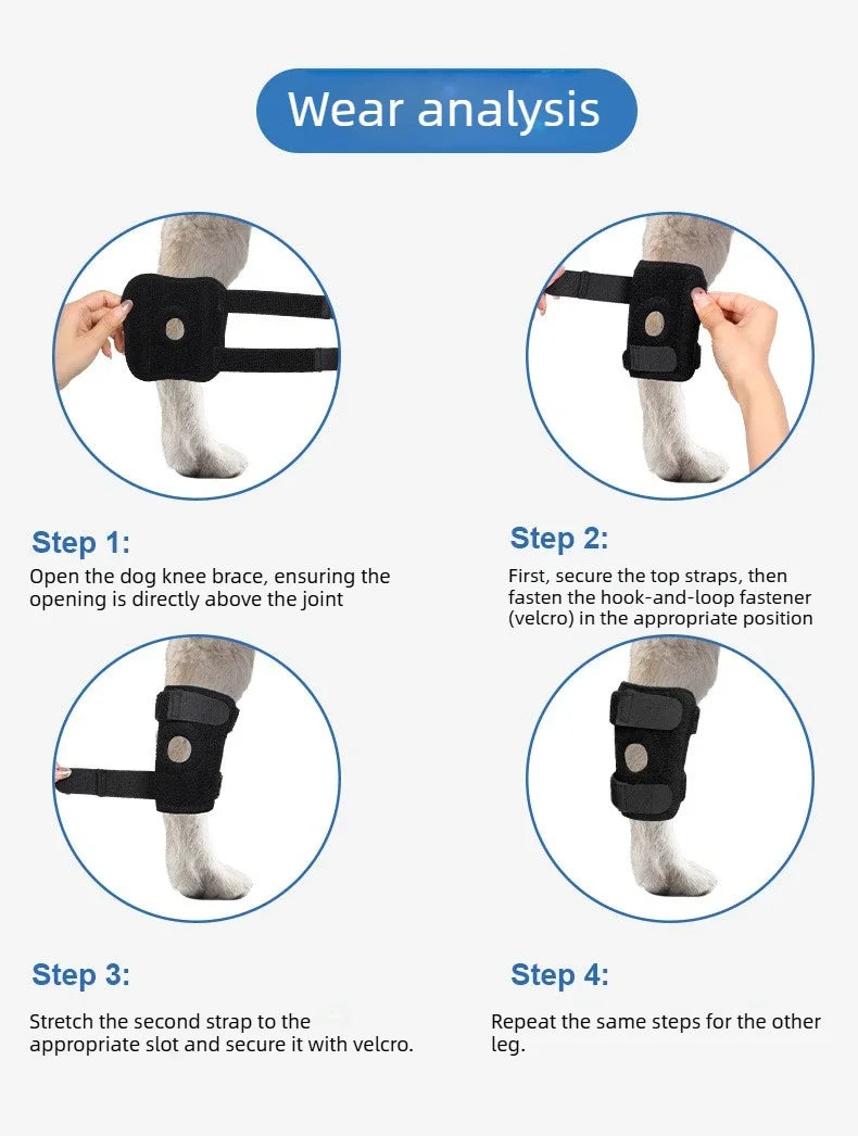 Dog Leg Wraps and Connected Paw Covers, Six Styles
