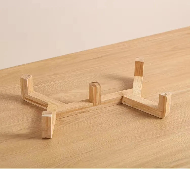 Ceramic Pet Bowl & Wooden Holder in Two Sizes