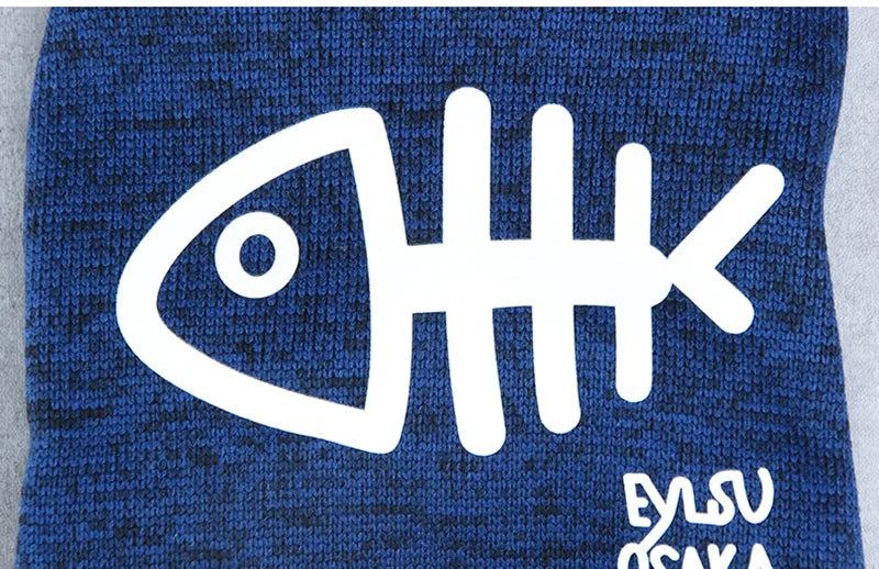 Fish-Graphic Cat Pullover