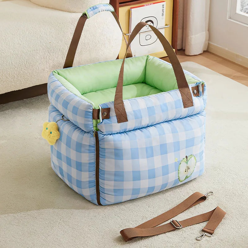 Pastel Striped 2-in-1 Pet Carrier & Car Seat Bed