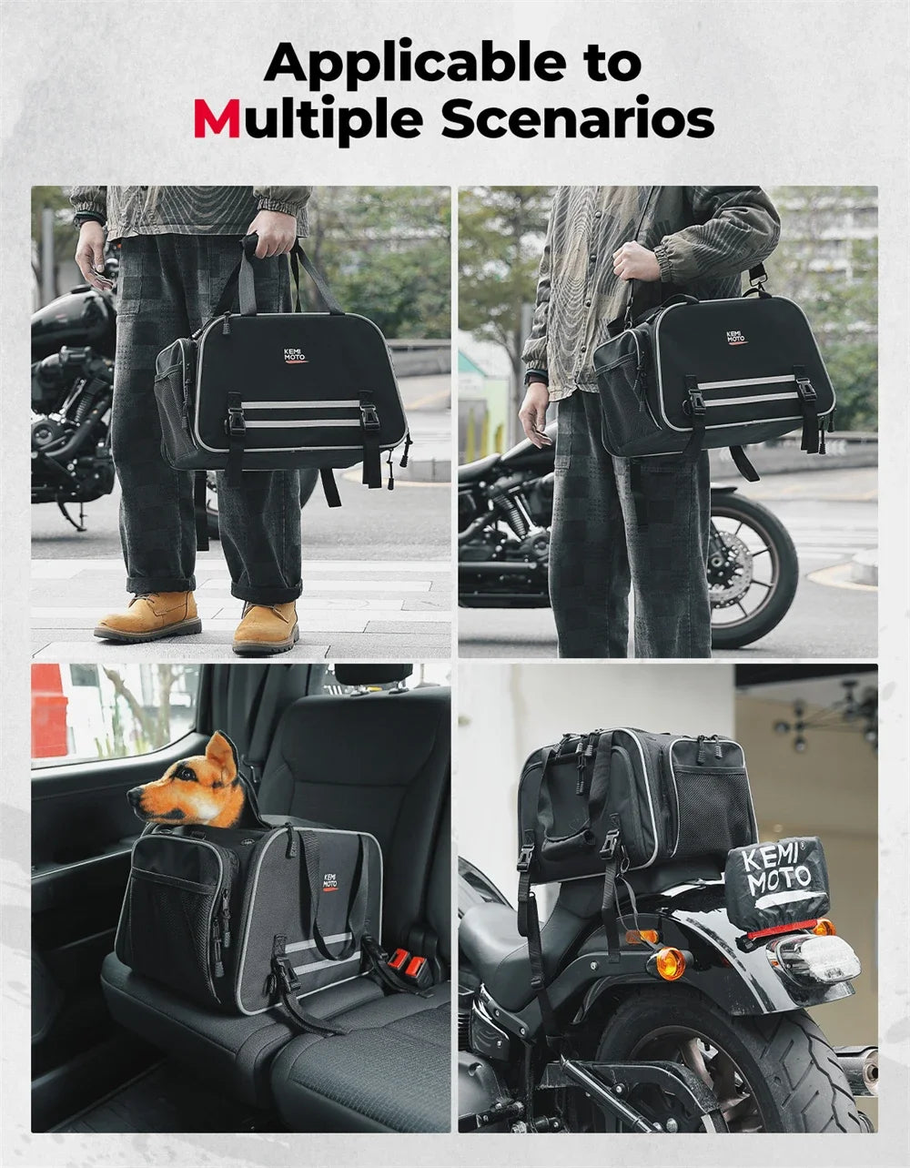 Black Pet Travel Carrier with Mesh Panels & Storage Pockets