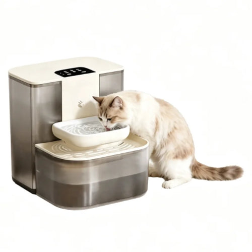 4.5L Tilting Pet Water Dispenser with Ceramic Bowl