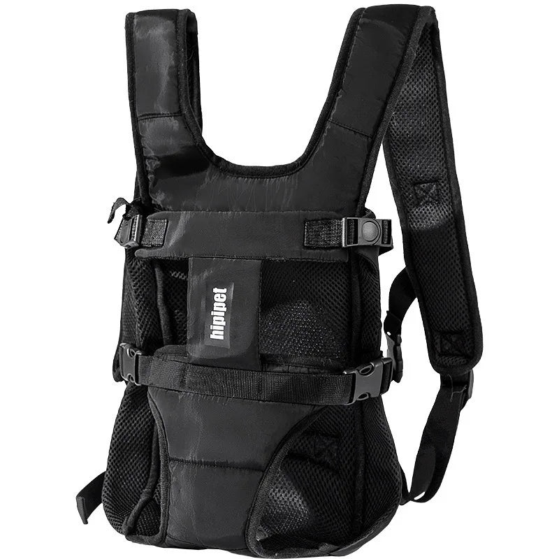 Chest-Worn Legs-Out Pet Carrier with Adjustable Straps