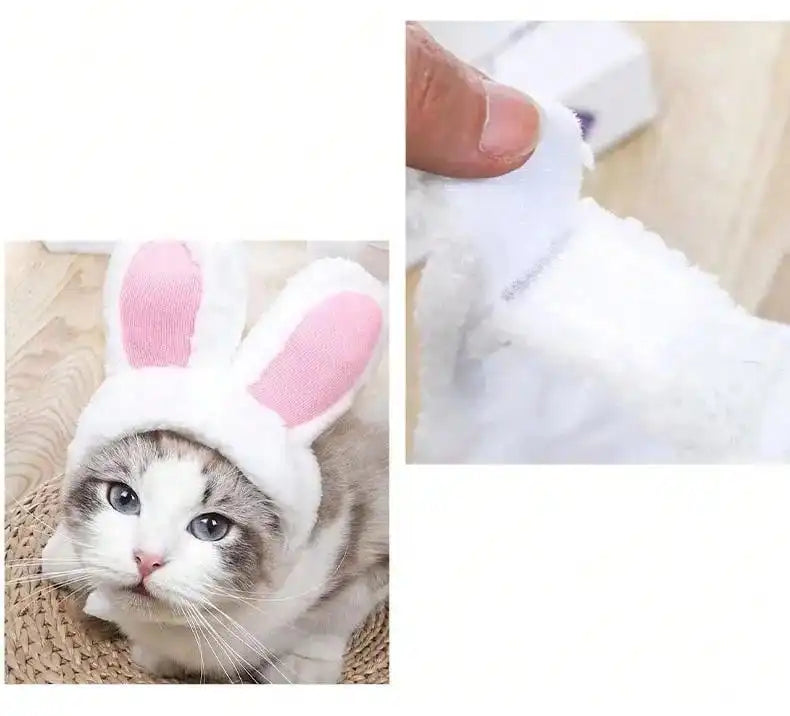 Plush Animal-Ear Pet Costume Hood