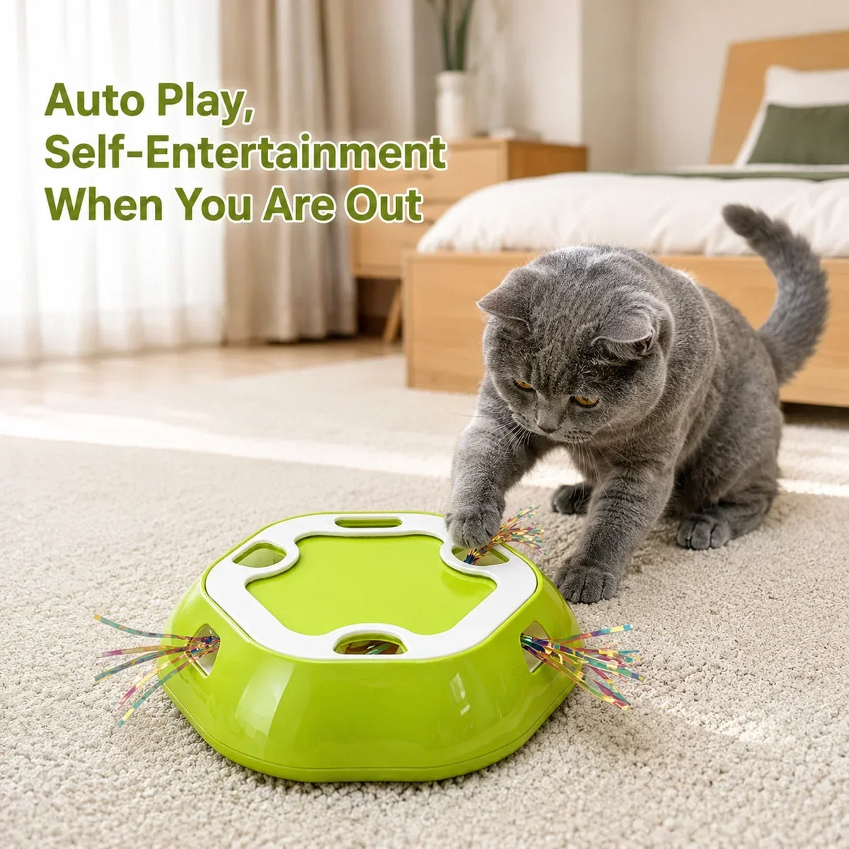 Six-Hole Pop-Up Tassel Cat Toy