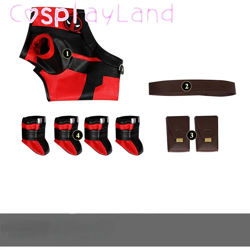 Red & Black Superhero Pet Costume