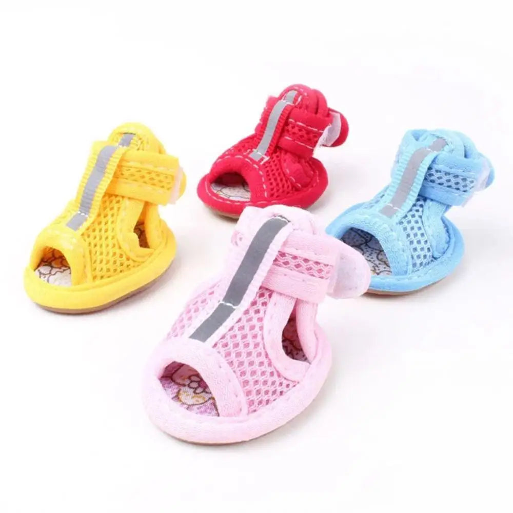 Open-Toe Mesh Dog Sandals, Set of 4