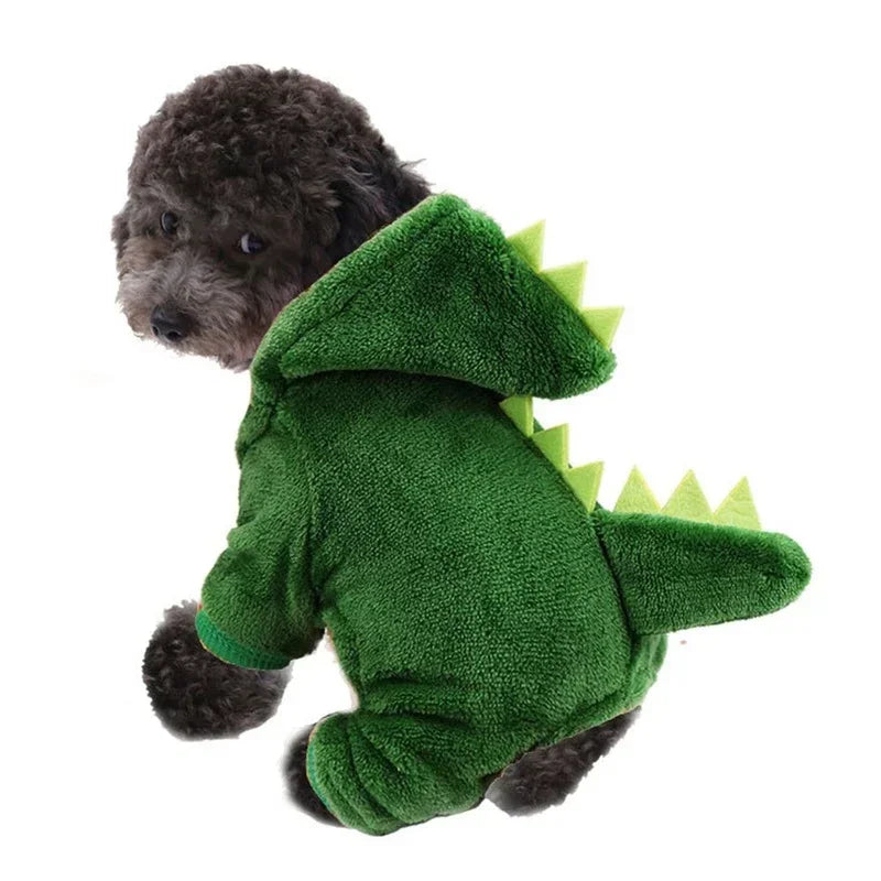 Fleece Dinosaur Pet Hoodie
