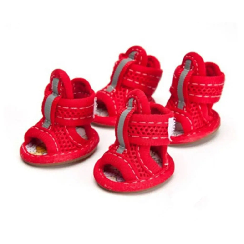 Open-Toe Mesh Dog Sandals, Set of 4