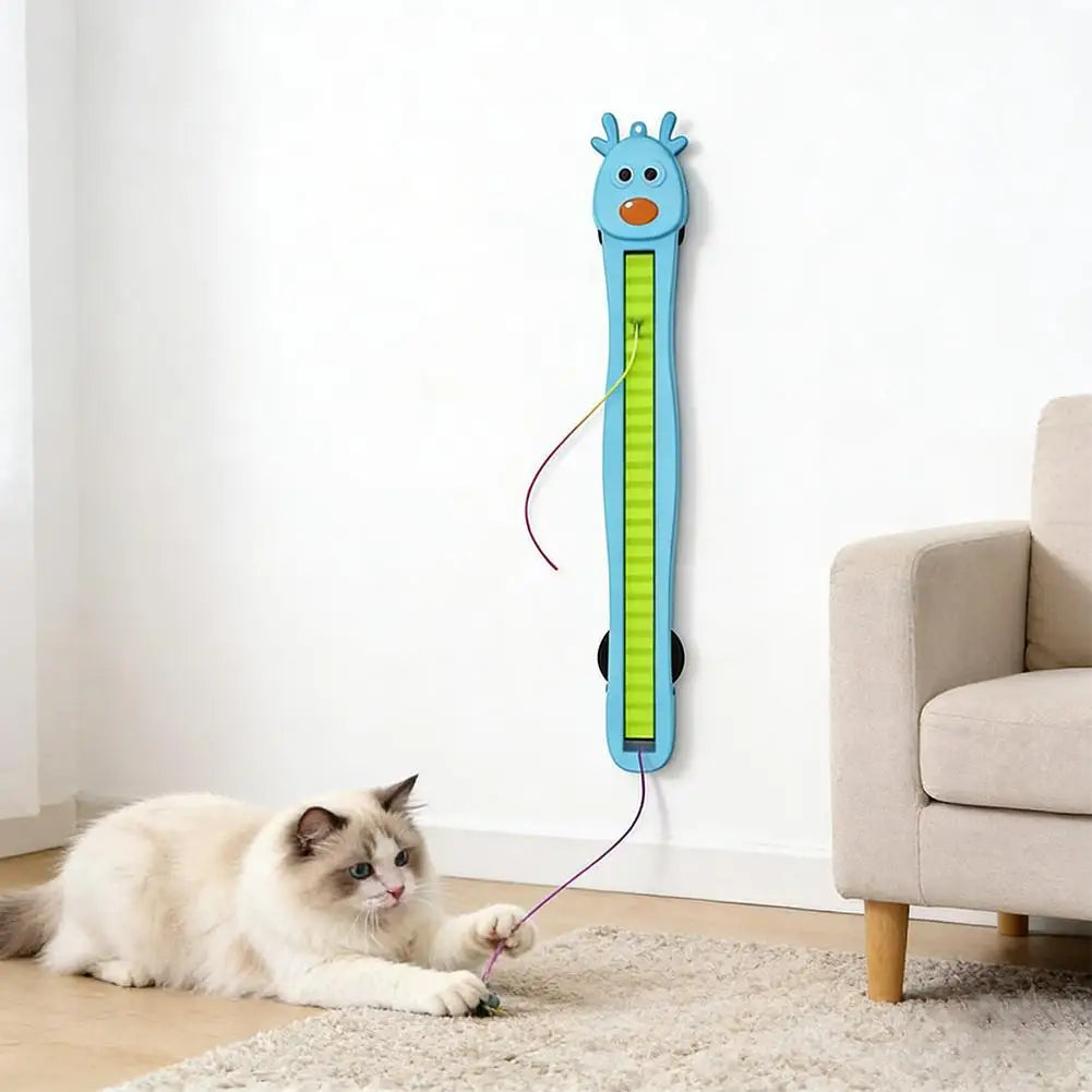 Automatic Flying-String Cat Toy with Suction Mount