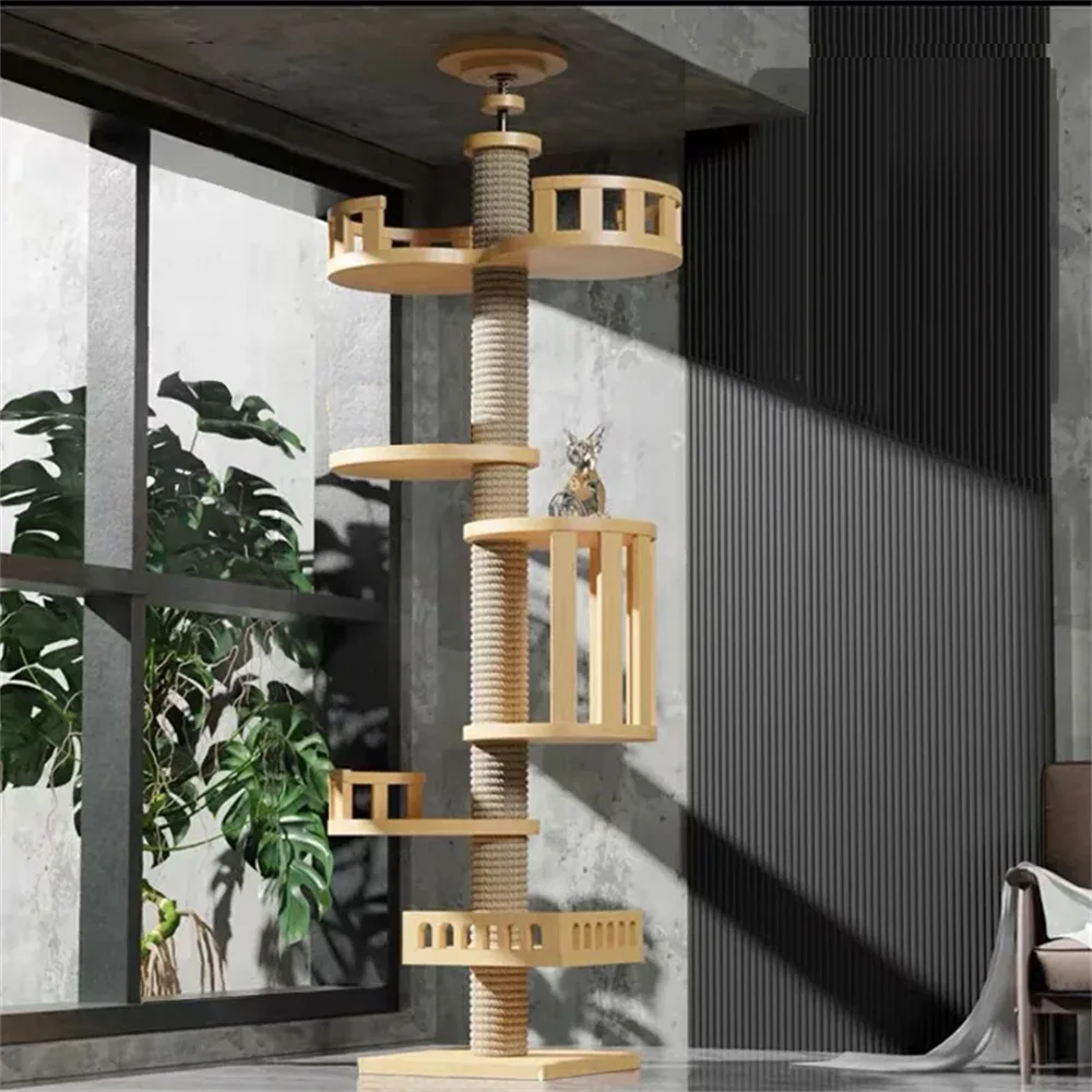 Adjustable Floor-to-Ceiling Cat Tower, 250–270 cm